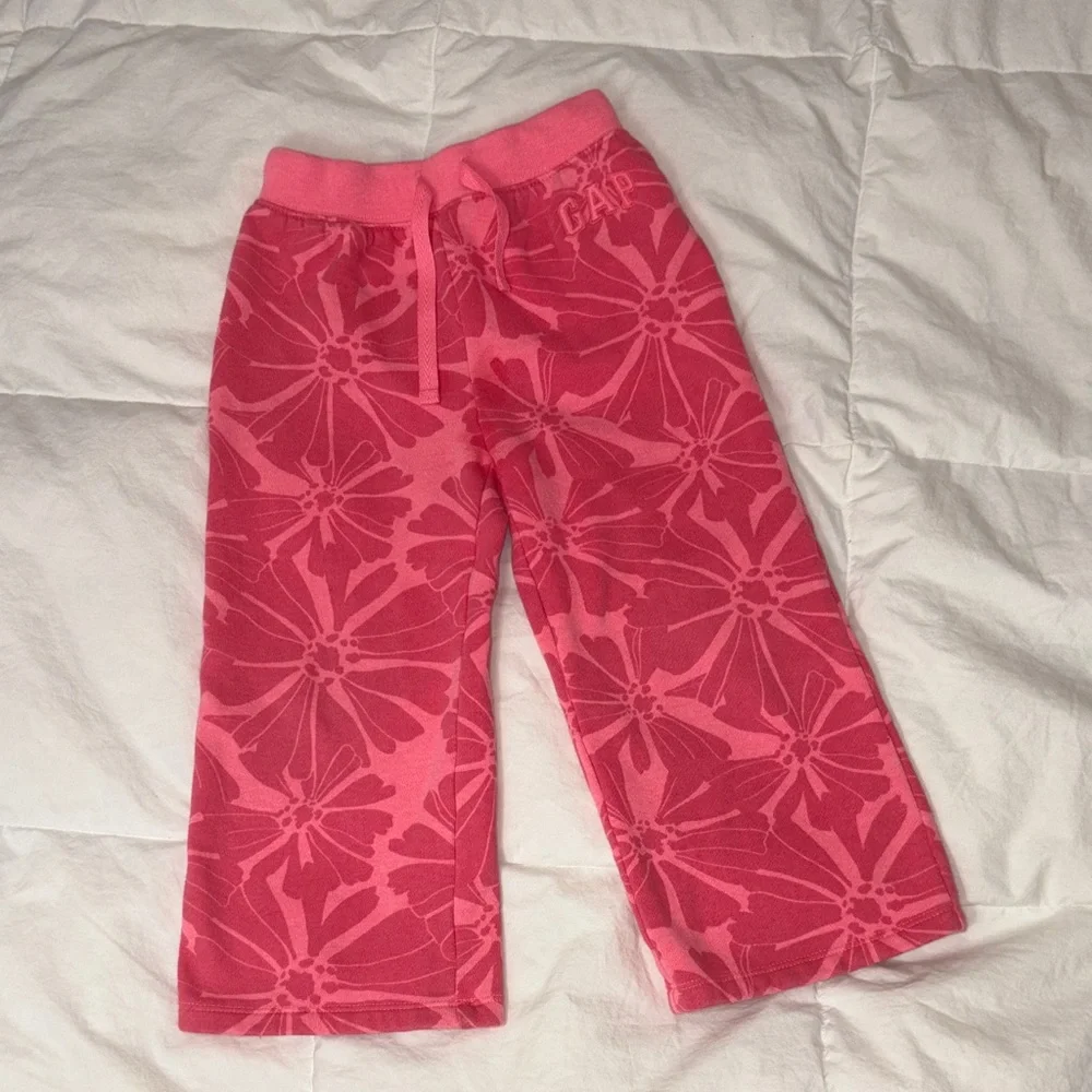 GAP Kids Pink Floral sweatpant Bottoms
